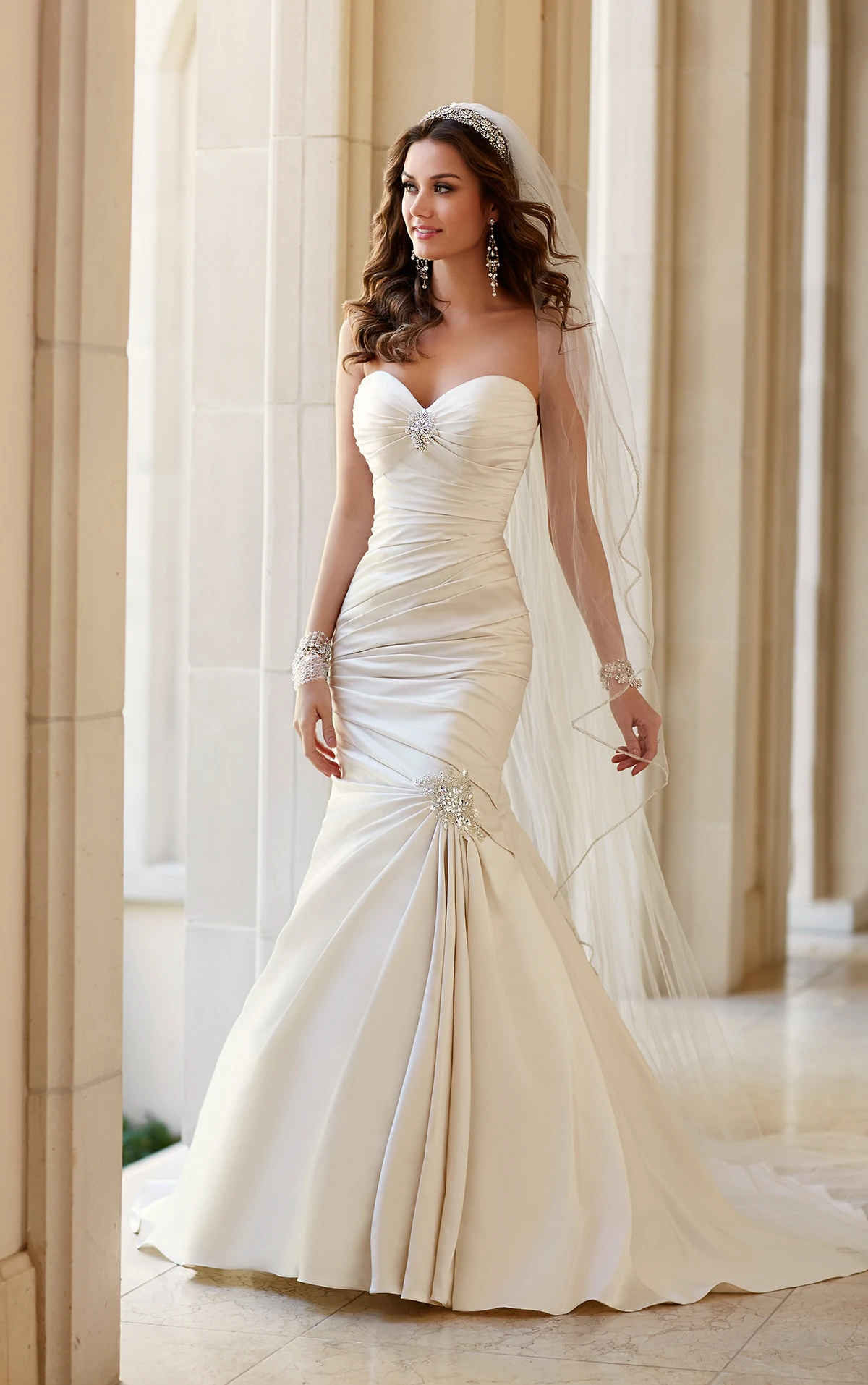 Wedding Dresses Strapless Fit and Flare Wedding Dress