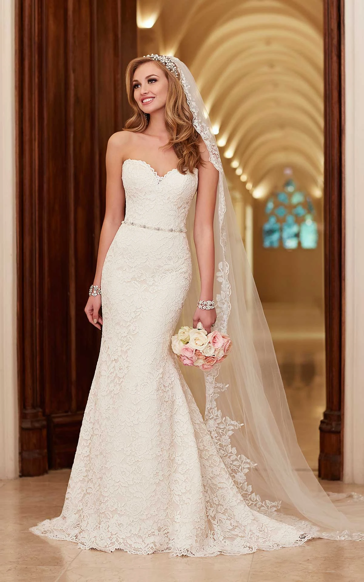 Romantic Lace Over Satin Wedding Dresses Stella York