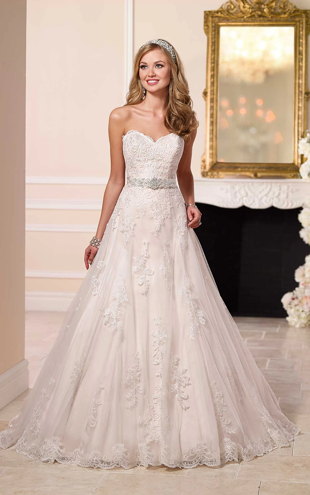 Satin ALine Princess Wedding Dresses Stella York