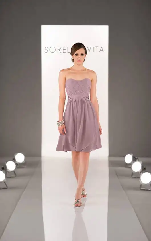 Convertible Bridesmaid Dress with Satin Belt | Sorella Vita