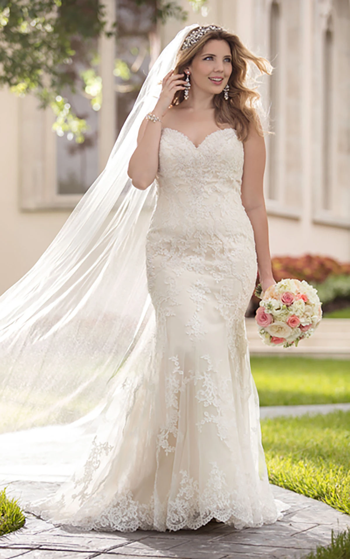 Plus Size FitandFlare Strapless Wedding Dress I Stella York