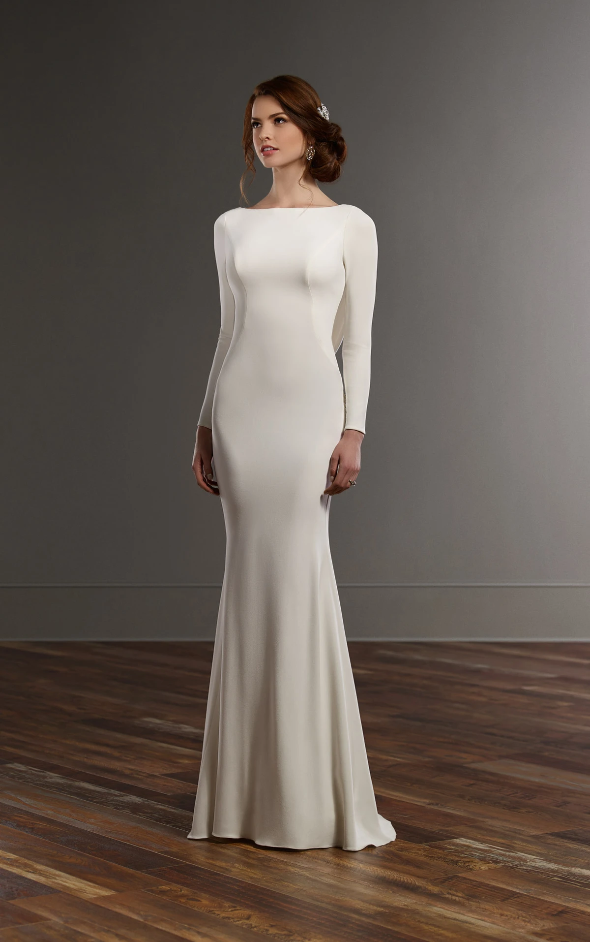 Cheap long sleeve dress in 365 crepe online