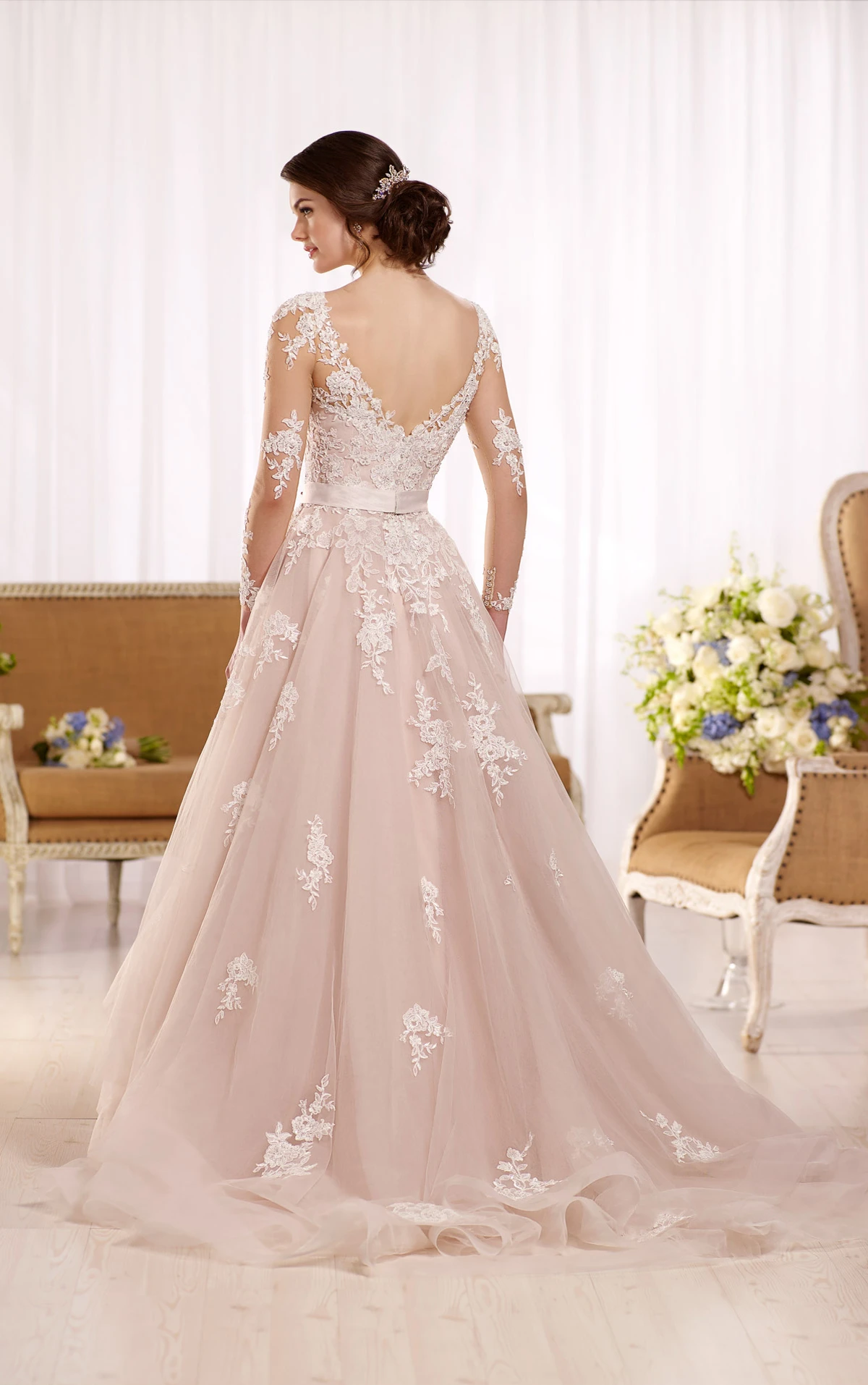Plus Size Wedding Dress with Long Sleeves Essense of