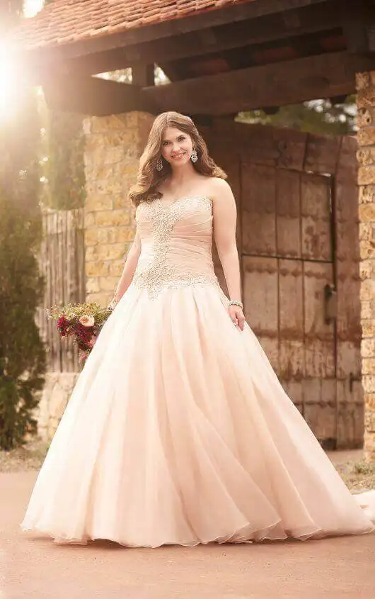  Wedding  Gowns  Plus  Size  Pink  Princess Wedding  Dress  
