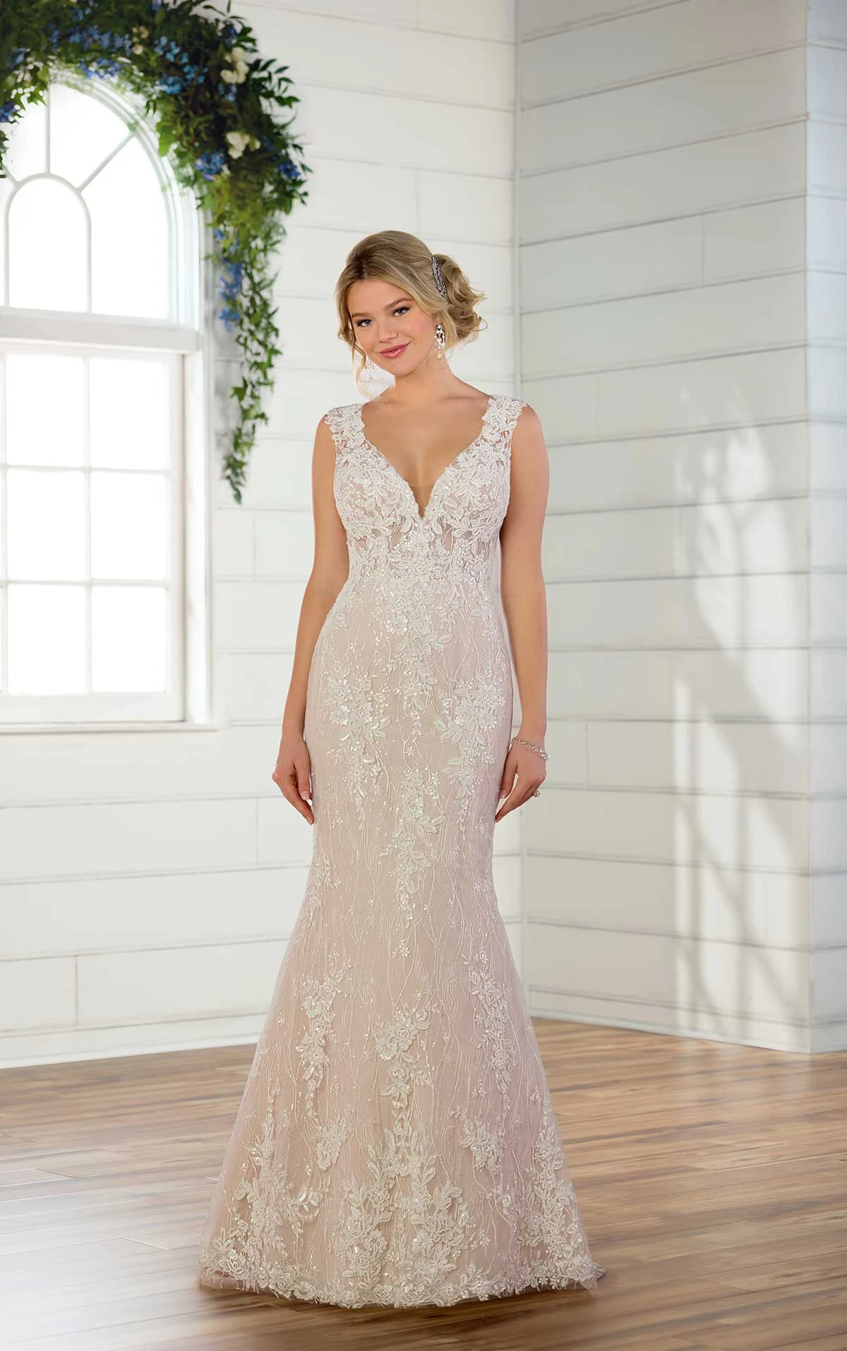 Lace Sparkly Fit and Flare Wedding Dress | Essense of ...