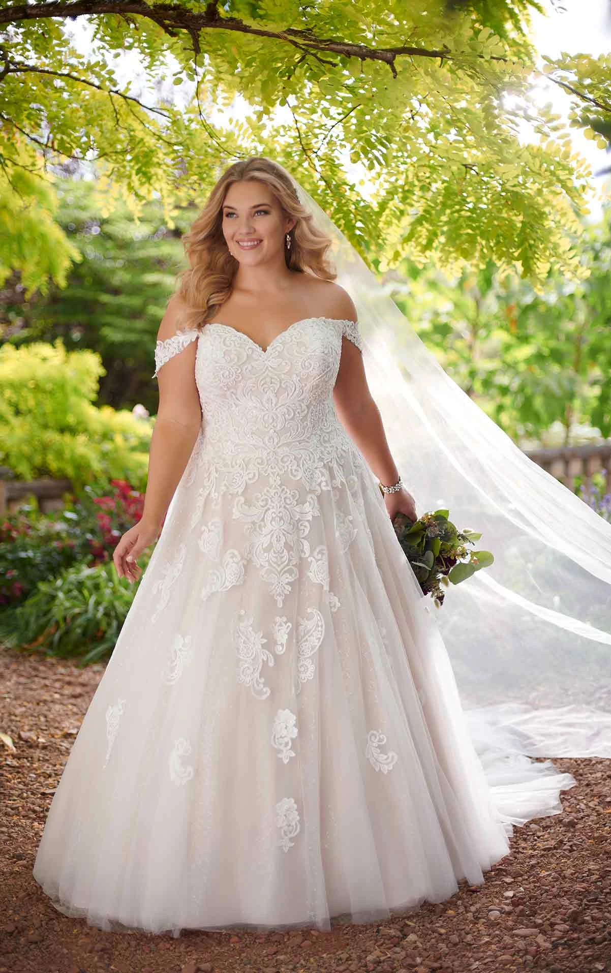 Lace Ballgown Plus Size Wedding Dress Essense of