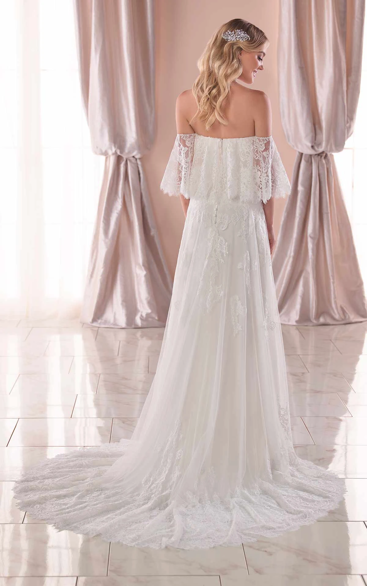 Casual Boho Wedding Dress with Flutter Sleeves Stella