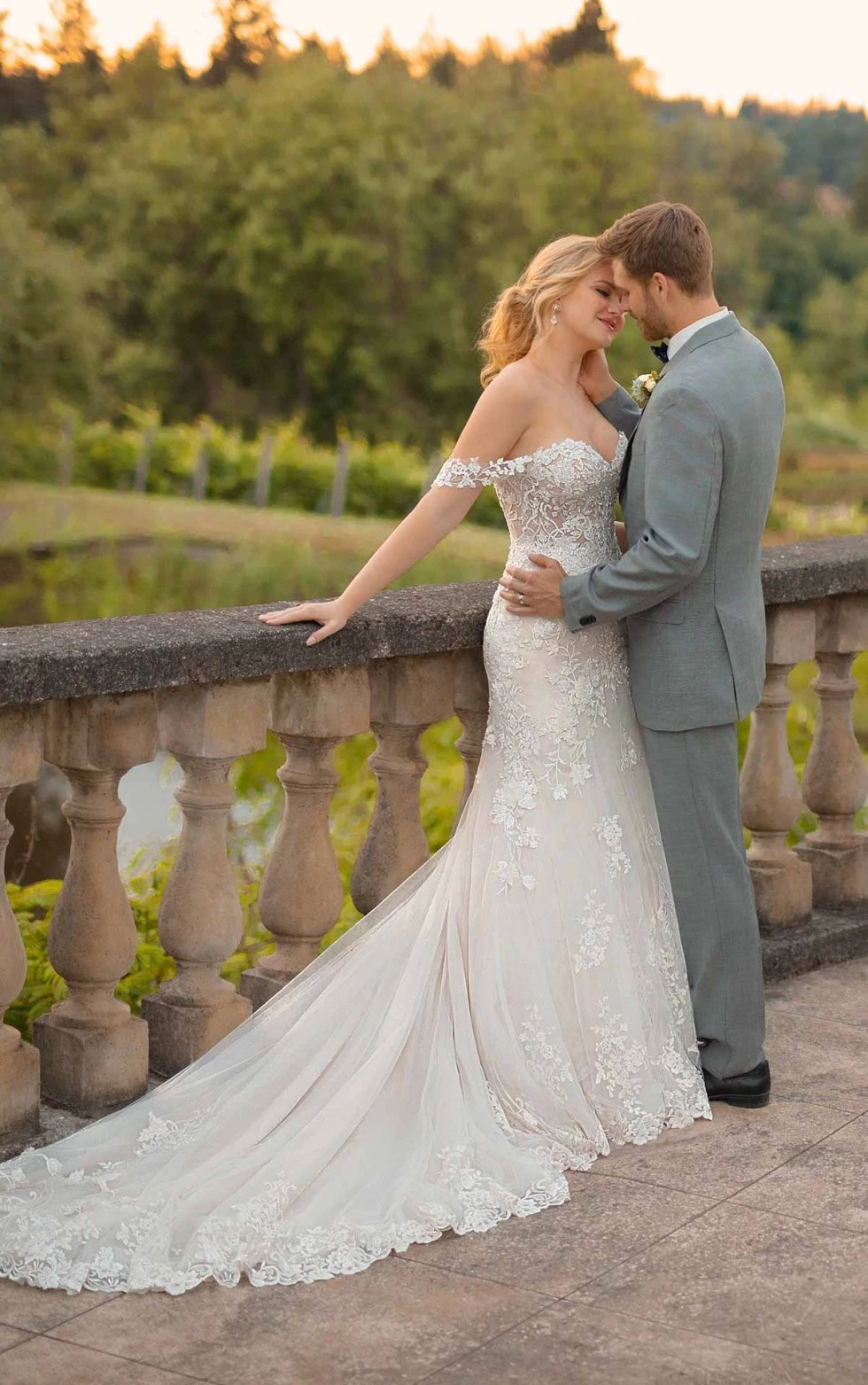  Silver and Ivory Wedding Dress