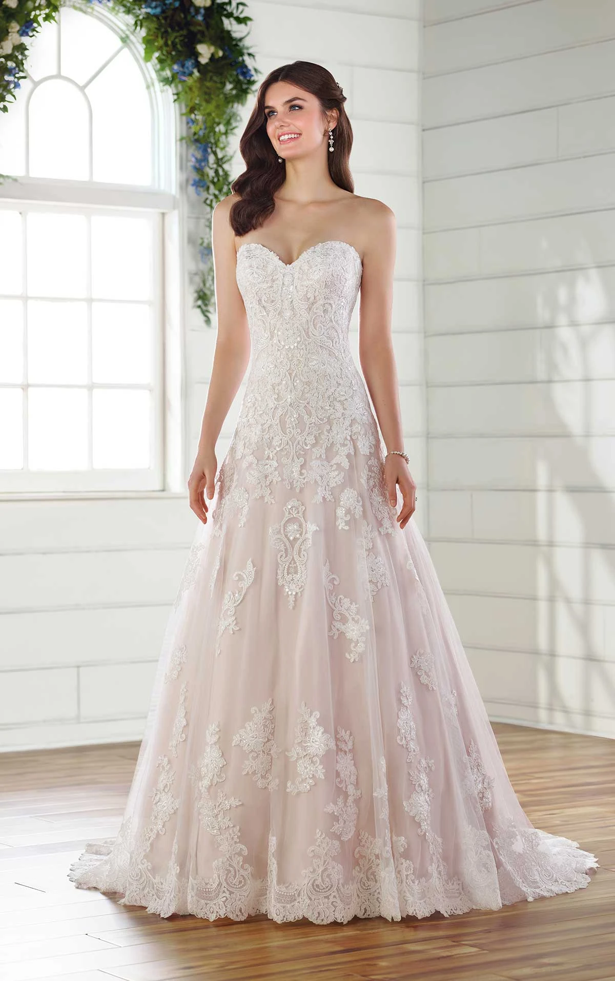 Sparkling ALine Lace Wedding Gown Essense of Australia