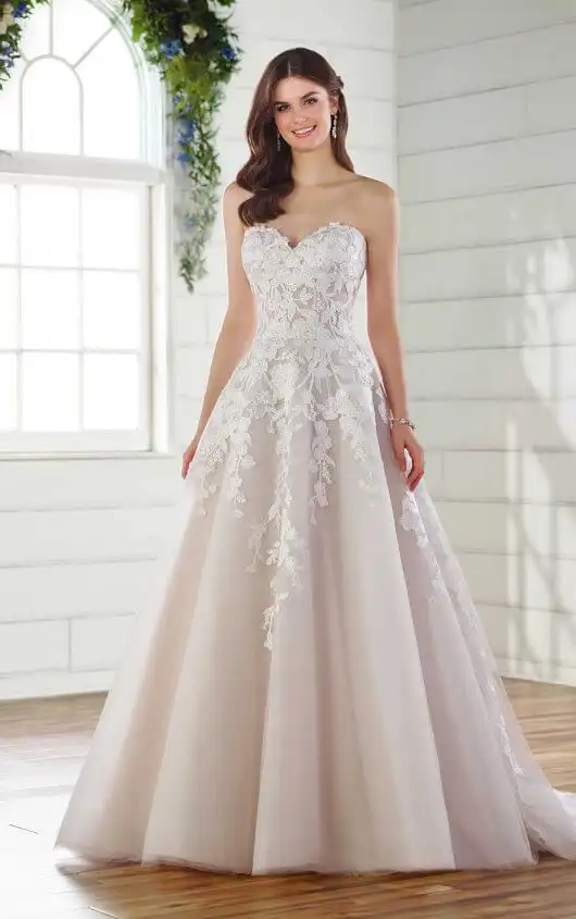  Unique  Wedding  Dress  Asymmetrical Neckline Essense of 