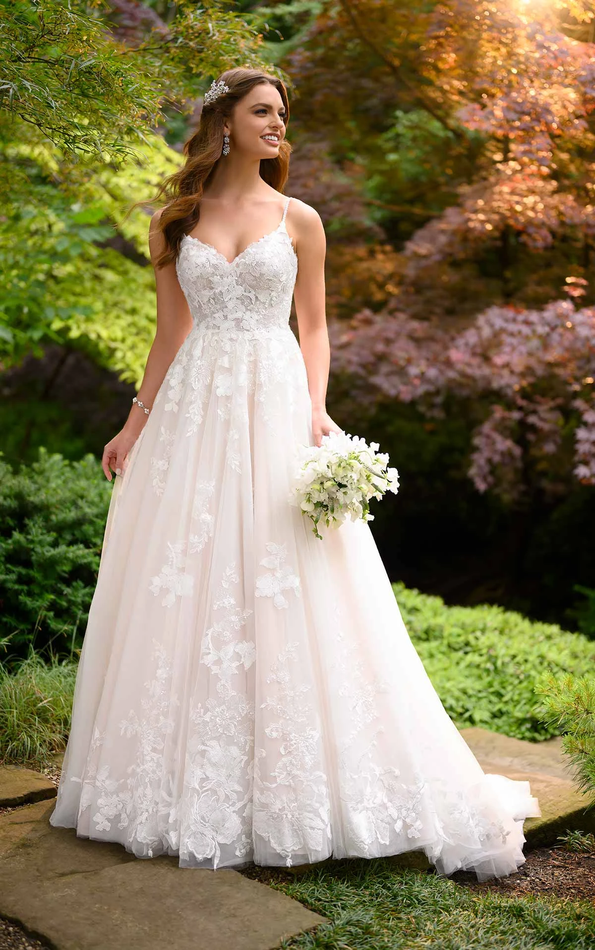Romantic ALine Wedding Dress with Organic Detail