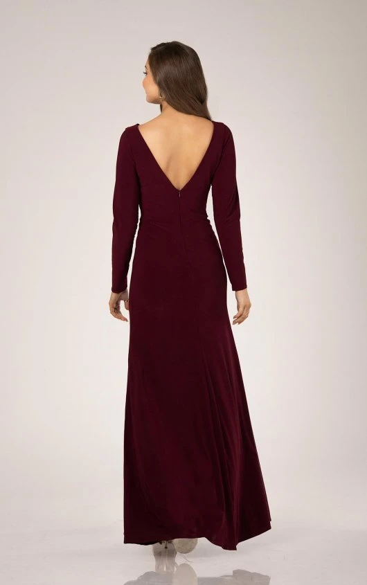 Long-Sleeve Bridesmaid Gown in Luxe Double Knit - Sorella Vita